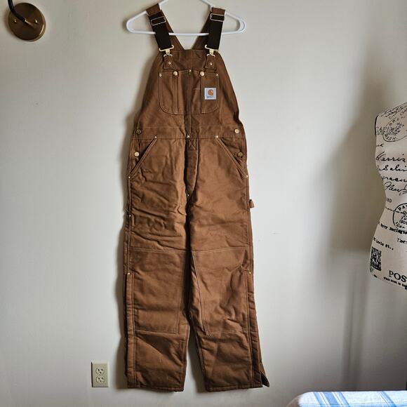 New!! Carhartt Traditional Duck Quilt Lined Overalls, Sz 32x30 - Picture 1 of 7